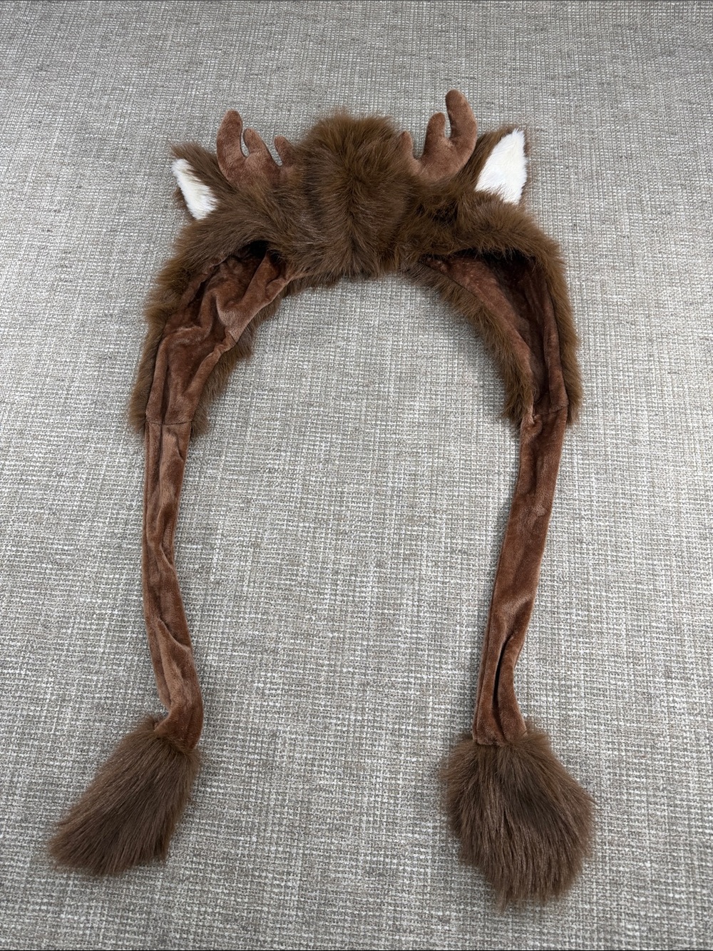 Kids Brown Deer Antler Hat Costume Hood